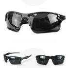oculos sol esportivo masculino proteção uv preto ciclismo presente original armação preta