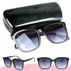 Óculos Sol Feminino Maria Quadrado Premium + Case G4