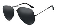 Óculos Sol Feminino Masculino Aviador Preto Clássico Retro