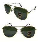 Óculos Sol Flight Metal Dourado Lente Verde Uv400