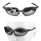 oculos sol lupa masculino proteção uv cinza metal case praia presente casual verão original estiloso