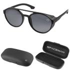 oculos sol social vintage proteção uv praia masculino + case retrô delicado qualidade premium preto