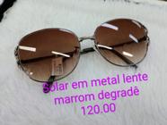 Óculos Solar em metal lente marrom degradê