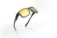 Óculos Solar Esportivo Classic Black Matte Harvest Polarizado - Lente Premium Crystal Vidro Amarelo