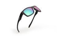 Óculos Solar Esportivo Classic Black Matte Pine Polarizado - Lente Nylon Verde Espelhada