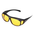 Óculos visão noturna lente amarela retangular esportivo