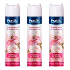 Odorizador Ambiente 400ml Pratik 3u Perfume Pétalas de Rosas