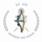 Ofá com 3 pedras - dourado c/ azul