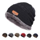 Oferta Touca de Lã Forrada Unissex Adulto Toca Gorro Toucas Frio Inverno Boina Juvenil Preto Masculino Feminina