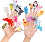 Oiuros 20pcs Diferentes Desenhos Animados Bonecos de dedo Animal Bonecas de Veludo Macio Adereços Brinquedos Cesta de Páscoa Recheadores