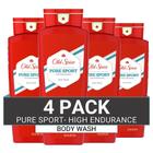 Old Spice High Endurance Body Wash for Men, Pure Sport Scent, 18 FL OZ (532 mL) (Pack of 4)