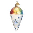 Old World Christmas 32254 Ornamentos: Amante de Sorvetes Presentes Enfeites soprados de vidro para árvore de Natal, Cone de Neve, Multicolorido