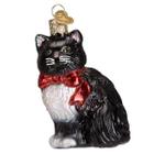 Old World Christmas Cat Lover Glass Blown Ornamentos para A Árvore de Natal Tuxedo Kitty