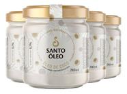 Óleo de Coco Extravirgem Polpa 4 X 200ml Santo Óleo