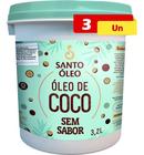 Óleo De Coco Sem Sabor 3 X 3,2l Santo Óleo