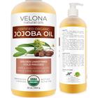 Óleo de jojoba velona orgânico certificado pelo USDA 946 mL com bomba