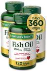 Óleo de peixe Nature's Bounty 1200 mg 360 mg ômega-3 120 cápsulas gelatinosas