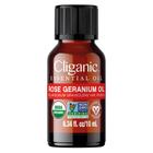 Óleo de perfume Cliganic Organic Rose Geranium 10mL para unissex
