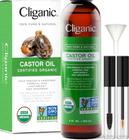 Óleo de Rícino Cliganic 100% Orgânico 240ml - Com Kit de Cílios