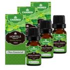 Óleo Essencial de Hortelã Pimenta 10ml CHAMED 100% Puro 3 Frascos