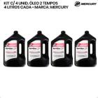 Óleo Mercury Optimax 2 Tempos Galão 4 Litros Kit C/4