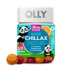 OLLY Kids Chillax, Magnésio Gummies Plus L-Theanine, Lemon Balm, Calm Chews for Kids 2+, Sherbet Flavor - 50 Count
