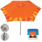 Ombrelone Guarda Sol 2,4m Sombreiro Alumínio Malibu Beach Jardim Praia Piscina Camping Laranja - 1800 Tobee