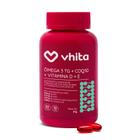 Ômega 3 1000mg Vitamina D e Coenzima Q10 Suplemento 3 em 1 60 Cápsulas