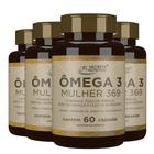 Omega Mulher 3 6 9 Óleo Linhaça Borragem Primula Vitamina E 4x60 capsulas - Secrets Nutrition