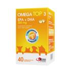 Omega Top 3 500mg Suplemento Alimentar para Cães e Gatos 40 Cápsulas
