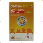 Omega Top 3 EPA + DHA 1000mg Suplem. Alimentar C/ 40 Cápsulas Moles Saborosas P/ Cães E Gatos