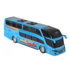 Ônibus busão de brinquedo azul com roda livre