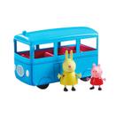 Ônibus Escolar da Peppa Pig com Som e 2 Figuras Articuladas Peppa e Sra. Coelha Original Peppa Pig Character SUNNY 2305
