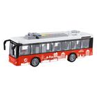 Ônibus Miniatura A Fricção C/ Som E Luz Abre Portas 28cm - Dm Toys