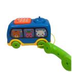 Onibus Telefone brinquedo Infantil Luz 13x9,5x7cm novidade - Filó Modas