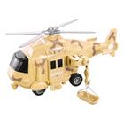 Operação Resgate Helicóptero Bege Luz e Som DMT6163 DM Toys