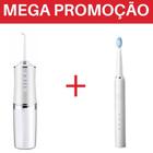 Oral Irrigator Fio Dental Jato De Água Portátil Recarregável MAIS escova de dentes elétrica ultra-sônica