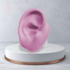 Orelha de Silicone Base Oval Rosa