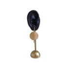 Orelha Preta com Suporte de Metal Banhado Dourado