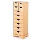 Organizador 10 Gaveteiro Mdf Cru Decoração Sala Quarto - Inova Decor