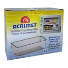 Organizador Acrimet Para Gaveta Pequeno 16 X 8 X 5,5Cm Caixa Com 4 Pecas