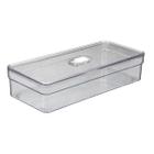 Organizador Baixo Com Cesta e Tampa P/ Geladeira Alimentos 1 UN