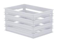 Organizador Box Caixa Caixote Alto 24 X 16 X 13 cm Branco