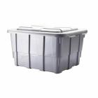 Organizador Box Fort 44 Litros Eco Com Tampa E Travas Cinza