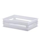 Organizador Caixote 28x19x8,5cm Empilhável e Modular Cozinha