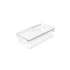 Organizador Clear Com Tampa 30X15X7Cm Ou Natural - Oc 250