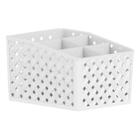 Organizador com 05 Divisórias Rattan Branco 828branco - Paramount - Paramount plásticos