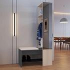 Organizador Com Cabide. Espelho E Banco C/Futon Linha Flow - Be Mobiliário