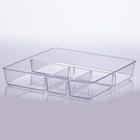 Organizador Cristal Diamond com Divisórias 31x31x5 cm Paramount