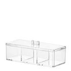 Organizador de Acrílico com Tampa e 3 Divisórias 23X9X8,5CM - Paramount